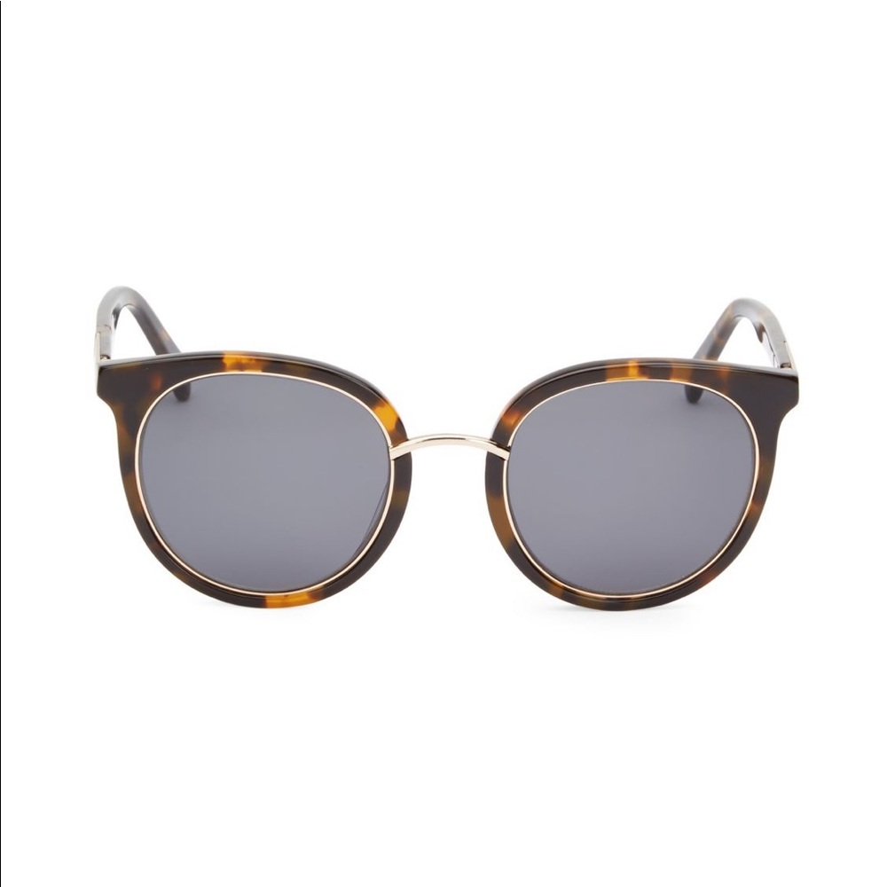 NWT Balmain 51mm round tortoiseshell sunglasses